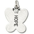 thumbnail image 1 of Sterling Silver 16" 1.2mm Box Chain Hope Smooth Butterfly Pendant Necklace, 1 of 2