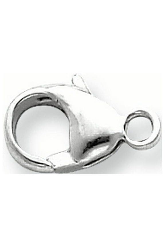 Sterling Silver 16.1 x 8.6mm Fancy Lobster w/ Jump Ring Clasp