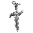 thumbnail image 1 of Sterling Silver 16" 1mm 3D Pirate Viking Decorative Eagle Knife Sword Dagger Pendant Necklace, 1 of 2