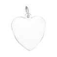 thumbnail image 1 of Sterling Silver 16" 1mm Box Chain 16mm Engraveable Flat Heart Pendant Necklace, 1 of 2