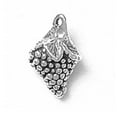 thumbnail image 1 of Sterling Silver 16" 1mm Box Chain 3D Detailed Bunch Cluster Of Grapes Pendant Necklace, 1 of 2