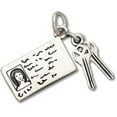 thumbnail image 1 of Sterling Silver 16" 1mm Box Chain 3D Drivers License A Set Of Keys Pendant Necklace, 1 of 2