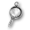 thumbnail image 1 of Sterling Silver 16" 1mm Box Chain 3D Hand Mirror Pendant Necklace, 1 of 2