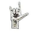 thumbnail image 1 of Sterling Silver 16" 1mm Box Chain 3D I Love You American Sign Language Pendant Necklace, 1 of 2