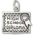 thumbnail image 1 of Sterling Silver 16" 1mm Box Chain 3D Open High School Diploma With Award Ribbon Pendant Necklace, 1 of 2