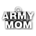 thumbnail image 1 of Sterling Silver 16" 1mm Box Chain ARMY MOM Military Armed Forces Pendant Necklace, 1 of 2