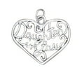 thumbnail image 1 of Sterling Silver 16" 1mm Box Chain "DAUGHTER In LAW" Open Filigree Heart Pendant Necklace, 1 of 2