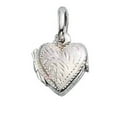 thumbnail image 1 of Sterling Silver 16" 1mm Box Chain Etched Heart Locket Pendant Necklace, 1 of 2