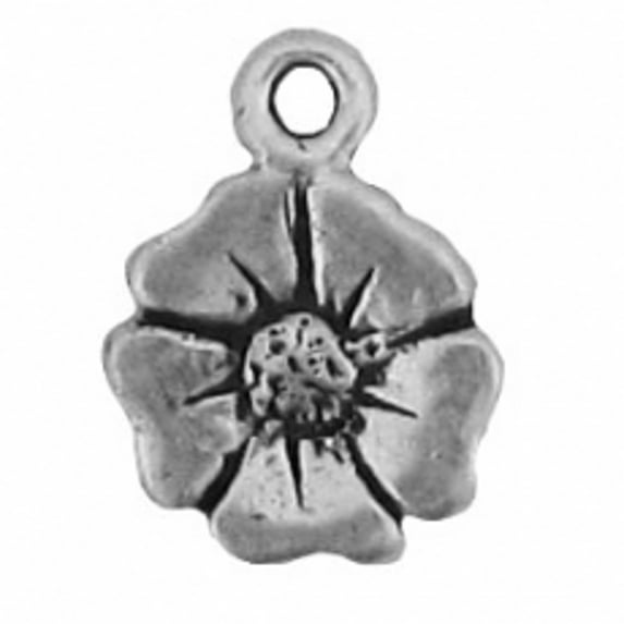Sterling Silver 16" 1mm Box Chain Mini Buttercup Flower Pendant Necklace