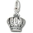 thumbnail image 1 of Sterling Silver 16" 1mm Box Chain Small Kings Crown Pendant Necklace, 1 of 2
