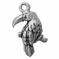 thumbnail image 1 of Sterling Silver 16" 1mm Partially 3D Mini Tropical Toucan Bird Perched Pendant Necklace, 1 of 2