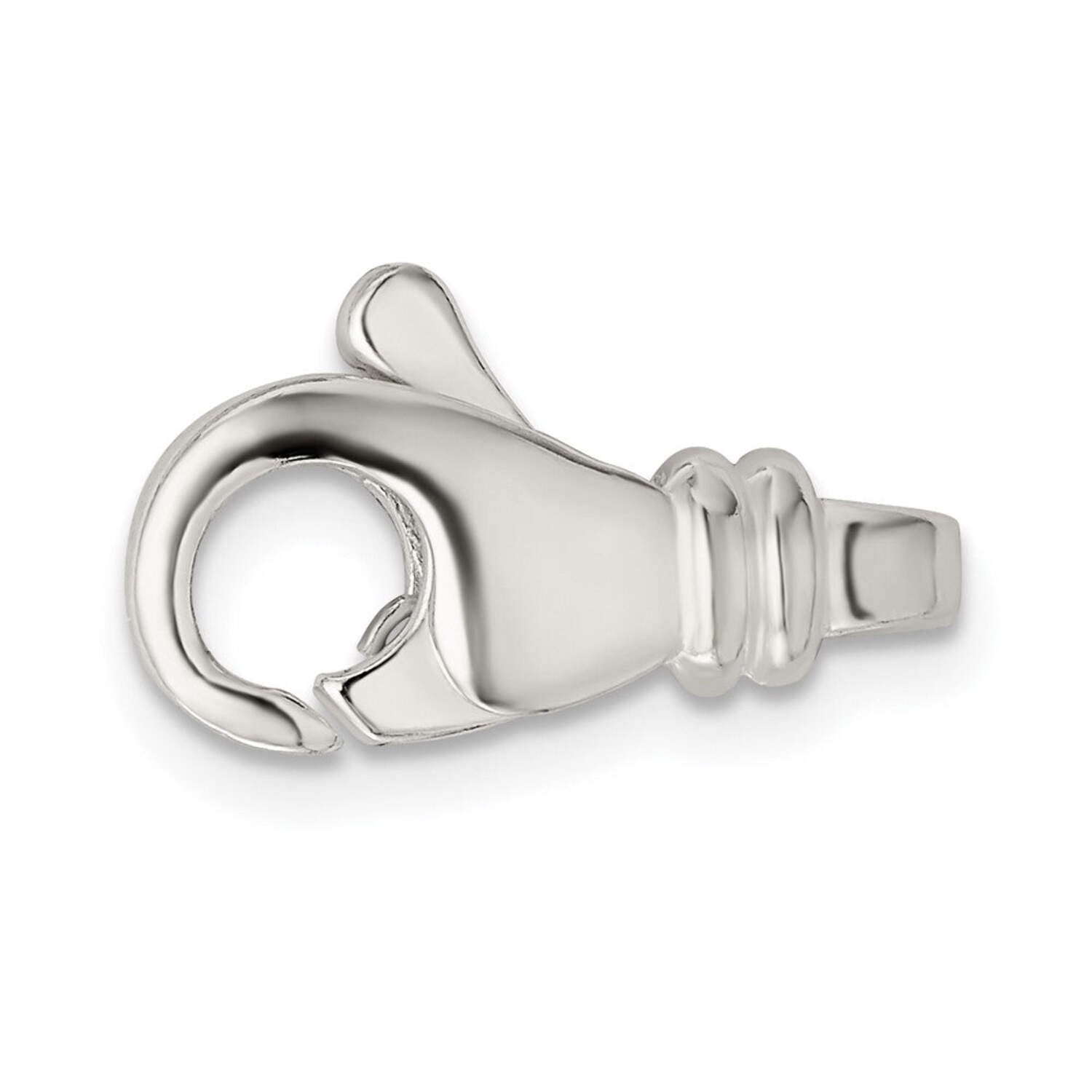 Sterling Silver 16.5 x 7.2mm Fancy Lobster Clasp