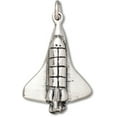 thumbnail image 1 of Sterling Silver 16" .8mm 3D Columbia Challenger Discovery Atlantis Space Shuttle Pendant Necklace, 1 of 2