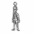 thumbnail image 1 of Sterling Silver 16" .8mm Box Chain 3D British Buckingham Palace Queens Guard Pendant Necklace, 1 of 2