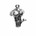 thumbnail image 1 of Sterling Silver 16" .8mm Box Chain 3D Bunch Of Broccoli Bow Pendant Necklace, 1 of 2