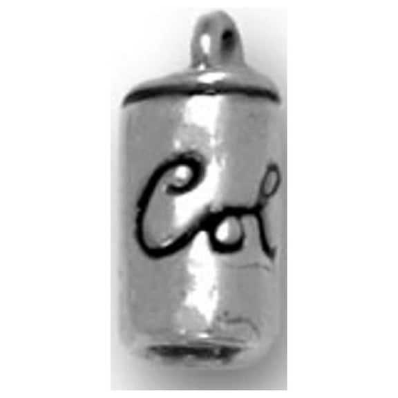 Sterling Silver 16" .8mm Box Chain 3D Can Of Cola Pendant Necklace