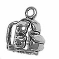 thumbnail image 1 of Sterling Silver 16" .8mm Box Chain 3D Large Backpack Shoulder Bag Pendant Necklace, 1 of 2