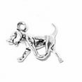 thumbnail image 1 of Sterling Silver 16" .8mm Box Chain 3D Small American Fox Hound Walking Dog Breed Pendant Necklace, 1 of 2