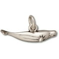 thumbnail image 1 of Sterling Silver 16" .8mm Box Chain 3D Small Beluga Whale Pendant Necklace, 1 of 2