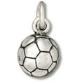 thumbnail image 1 of Sterling Silver 16" .8mm Box Chain 3D Small Sports Soccer Ball Or Futbol Pendant Necklace, 1 of 2