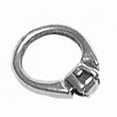 thumbnail image 1 of Sterling Silver 16" .8mm Box Chain 3D Solitaire Ring Pendant Necklace, 1 of 2