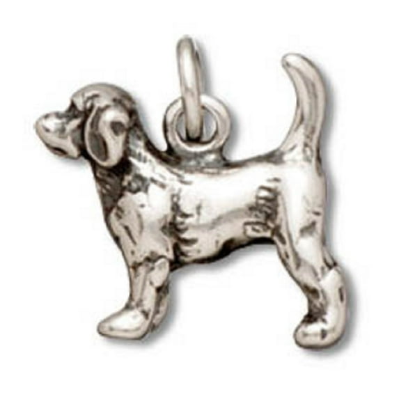 Sterling Silver 16" .8mm Box Chain 3D Standing Pet Beagle Puppy Dog Pendant Necklace