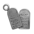 thumbnail image 1 of Sterling Silver 16" .8mm Box Chain 3D Ten Commandments Stone Tablets Pendant Necklace, 1 of 2