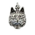 thumbnail image 1 of Sterling Silver 16" .8mm Box Chain 3D Wolf Or Dog Head Pendant Necklace, 1 of 2