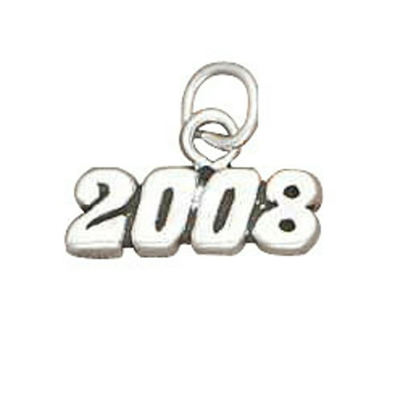 Sterling Silver 16" .8mm Box Chain Class Of "2008" Pendant Necklace