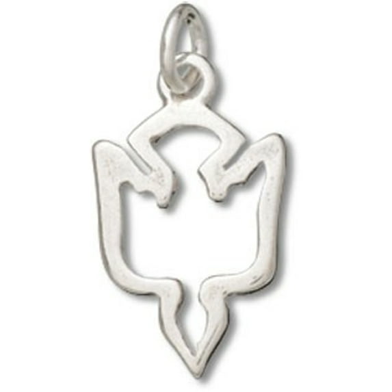 Sterling Silver 16" .8mm Box Chain Dove Flying Downward Pendant Necklace