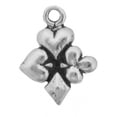 thumbnail image 1 of Sterling Silver 16" .8mm Box Chain Mini Card Suit Pendant Necklace, 1 of 2