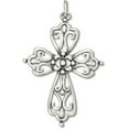 thumbnail image 1 of Sterling Silver 16" .8mm Box Chain Openwork Filgree Christian Cross Pendant Necklace, 1 of 2
