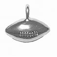 thumbnail image 1 of Sterling Silver 16" .8mm Box Chain Partially 3D Horizontal Football Pendant Necklace, 1 of 2