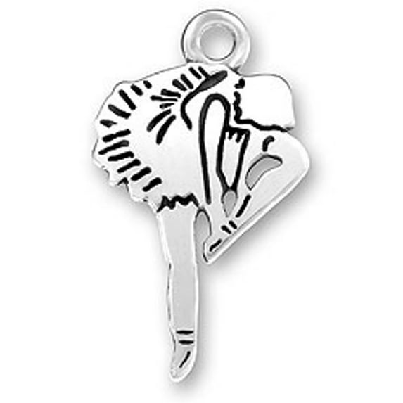 Sterling Silver 16" .8mm Stretching Warm Up Ballerina Dancer Holding Leg Pendant Necklace
