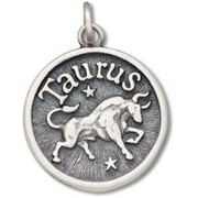 Sterling Silver 16" .8mm Taurus Bull Trustworthy Zodiac Horoscope Symbol Pendant Necklace