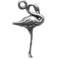 thumbnail image 1 of Sterling Silver 16" Unisex 1.5mm Box Chain 3D Standing Flamingo Pendant Necklace, 1 of 2