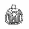 thumbnail image 1 of Sterling Silver 16" Unisex 1.5mm Box Chain 3D Winter Sweater Pendant Necklace, 1 of 2