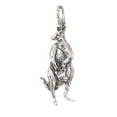 thumbnail image 1 of Sterling Silver 16" Unisex 1.5mm Box Chain Kangaroo Pendant Necklace, 1 of 2