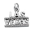 thumbnail image 1 of Sterling Silver 16" Unisex 1.5mm Box Chain Las Vegas Good Luck Pendant Necklace, 1 of 2