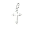 thumbnail image 1 of Sterling Silver 16" Unisex 1.5mm Box Chain Small Dotted Ends Christian Cross Pendant Necklace, 1 of 2