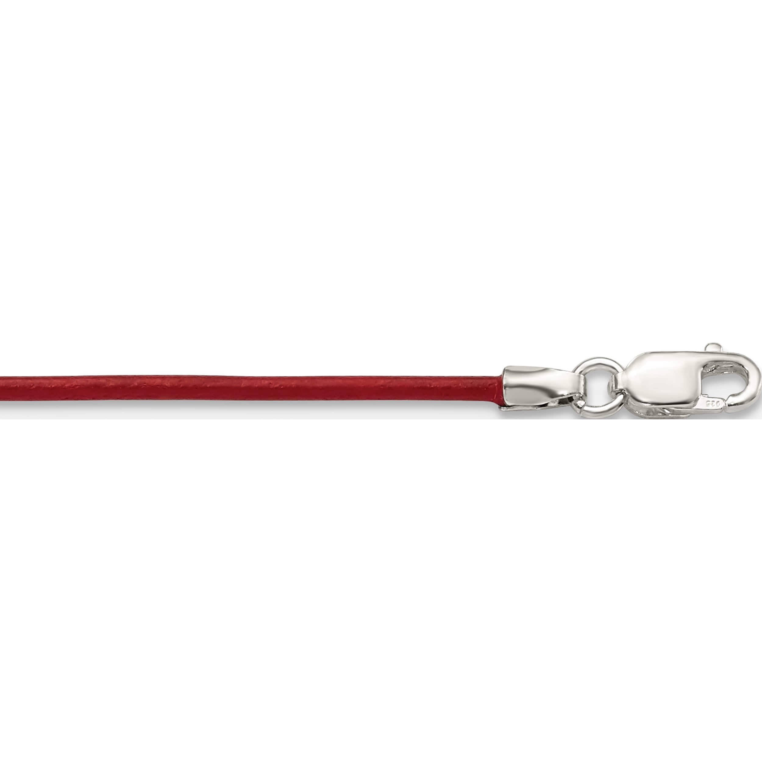 Sterling Silver 16Inch 1.5mm Poppy Leather Cord Necklace (16 X 1.5) Made In United States qg1300-16