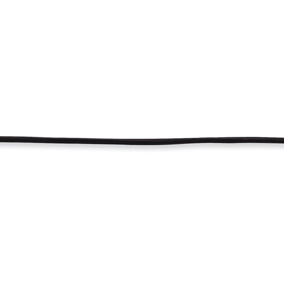 Sterling Silver 16inch 2mm Black Leather Cord Necklace
