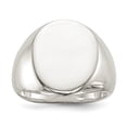 thumbnail image 1 of Sterling Silver 16x19mm Solid Back Signet Ring - 10.2 Grams - Size 11, 1 of 2
