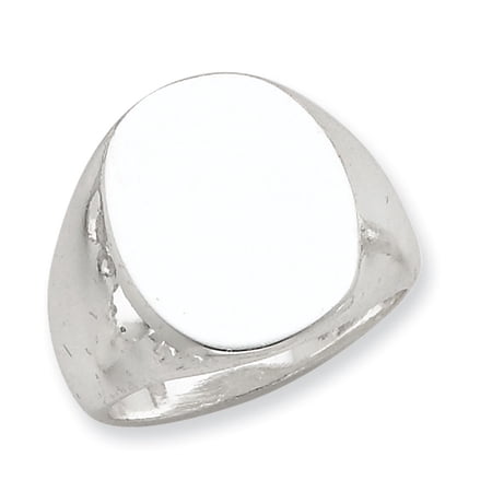 Sterling Silver 19x16mm Closed Back Signet Ring QR2442