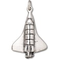 thumbnail image 1 of Sterling Silver 18" 1.2mm 3D Columbia Challenger Discovery Atlantis Space Shuttle Pendant Necklace, 1 of 2