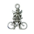thumbnail image 1 of Sterling Silver 18" 1.2mm Box Chain 3D Angel Wings Bike Rider Pendant Necklace, 1 of 2