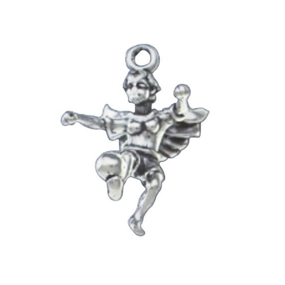 Sterling Silver 18" 1.2mm Box Chain 3D Angel Wings Kicking Soccer Ball Pendant Necklace