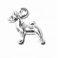thumbnail image 1 of Sterling Silver 18" 1.2mm Box Chain 3D Small Standing Akita Dog Breed Pendant Necklace, 1 of 2