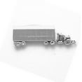 thumbnail image 1 of Sterling Silver 18" 1mm 3D 18 Eighteen Wheeler Big Rig Semi Tractor Trailer Pendant Necklace, 1 of 2