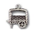 thumbnail image 1 of Sterling Silver 18" 1mm Box Chain 3D Covered Flower Cart Pendant Necklace, 1 of 2